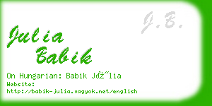 julia babik business card